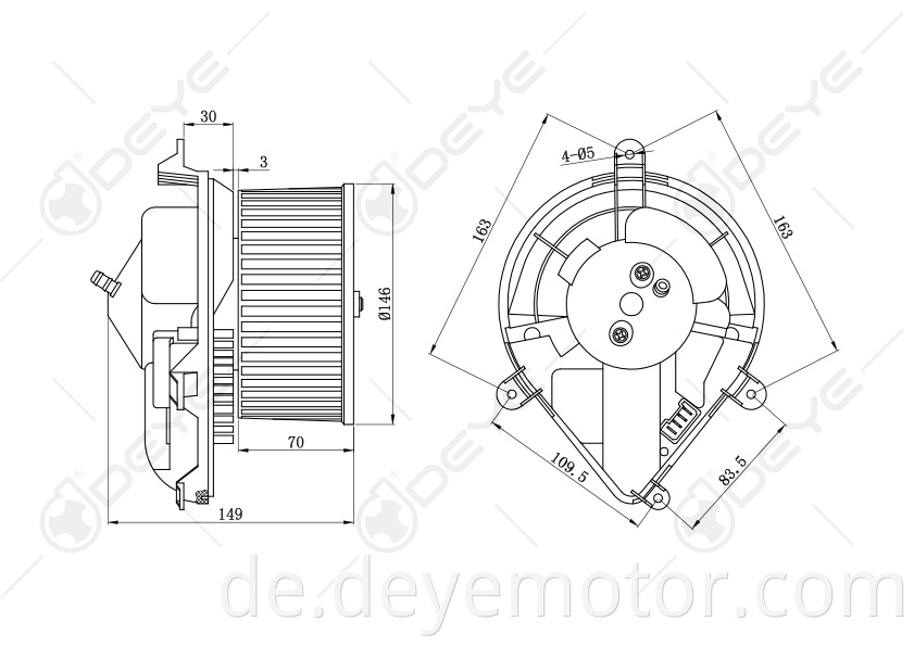 6441.A2 Auto Klimaanlage Gebläsemotor für PEUGEOT 306 CITROEN